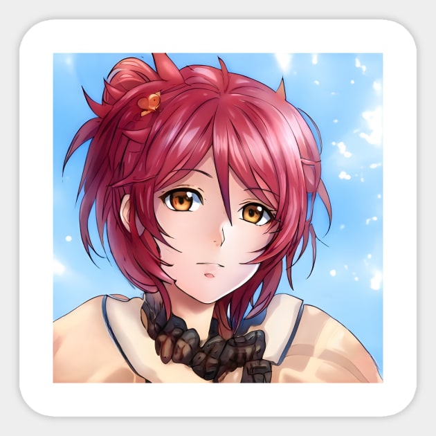 Red Hair Anime Girl Sticker by animegirlnft